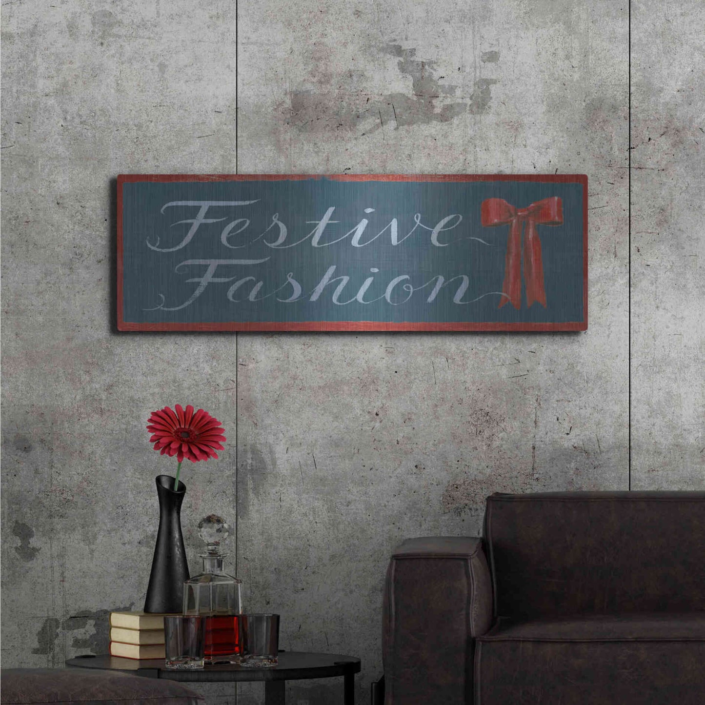 Luxe Metal Art 'Holiday Moments X' by James Wiens, Metal Wall Art,48x16