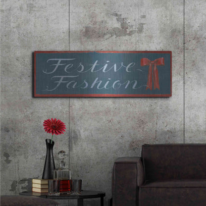 Luxe Metal Art 'Holiday Moments X' by James Wiens, Metal Wall Art,48x16