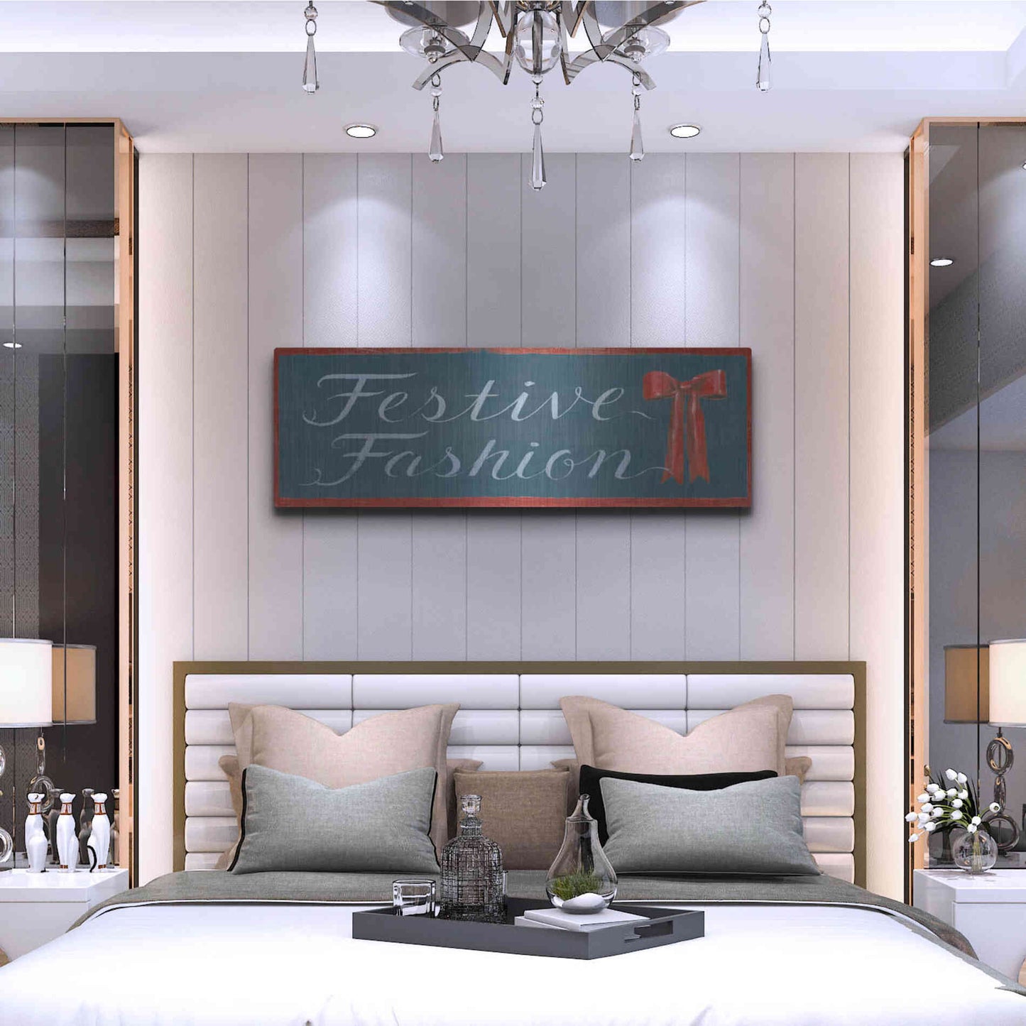 Luxe Metal Art 'Holiday Moments X' by James Wiens, Metal Wall Art,48x16