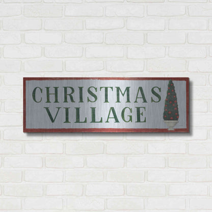 Luxe Metal Art 'Holiday Moments XI' by James Wiens, Metal Wall Art,36x12