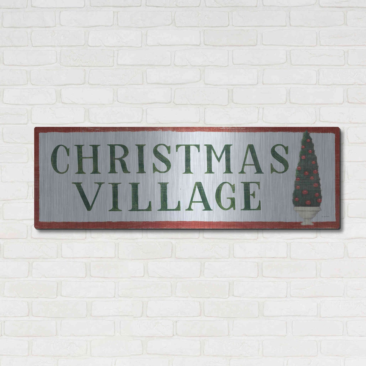 Luxe Metal Art 'Holiday Moments XI' by James Wiens, Metal Wall Art,48x16