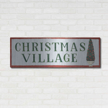 Luxe Metal Art 'Holiday Moments XI' by James Wiens, Metal Wall Art,48x16