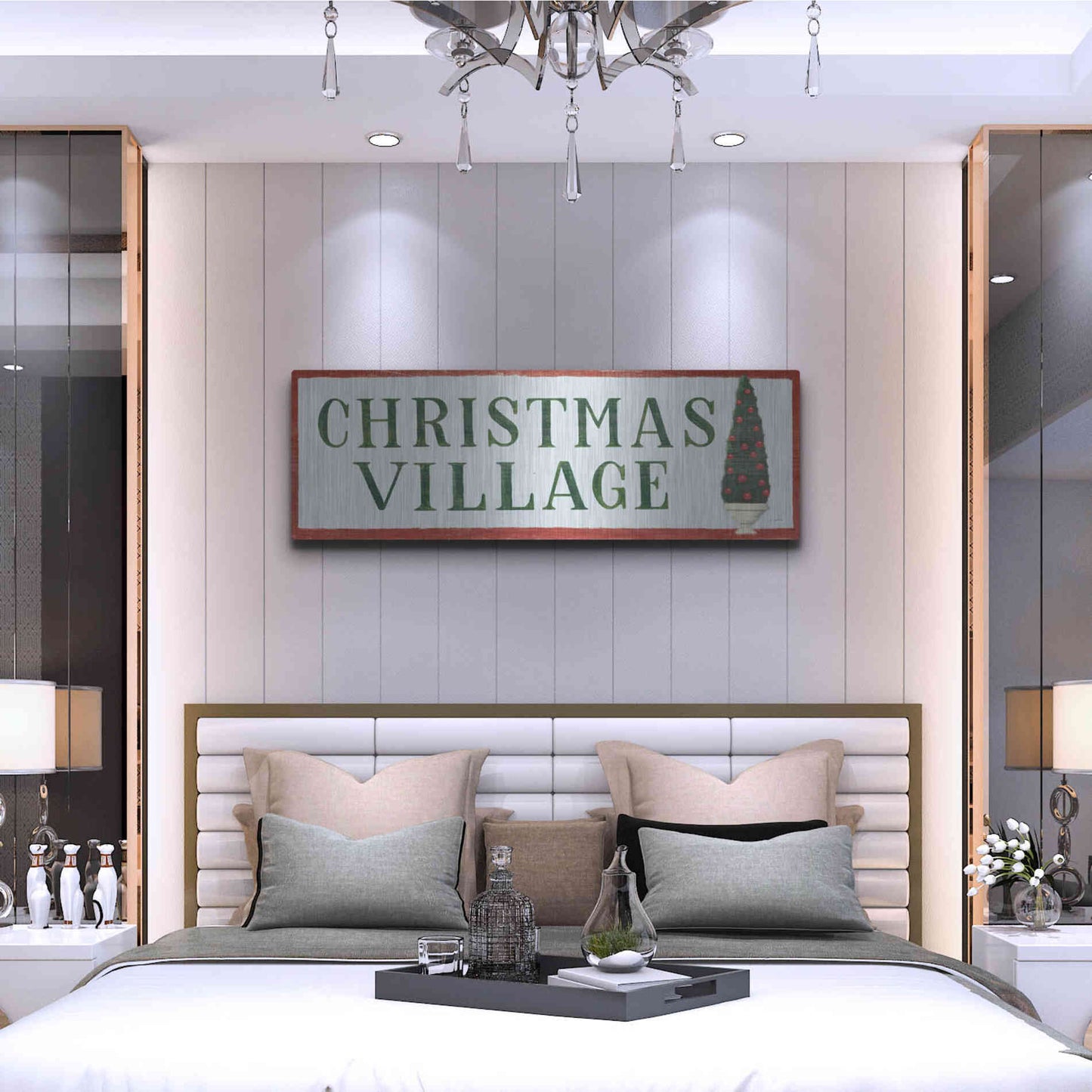 Luxe Metal Art 'Holiday Moments XI' by James Wiens, Metal Wall Art,48x16