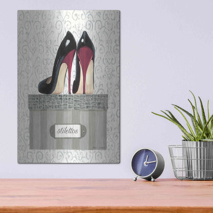 Luxe Metal Art 'Tres Chic IV' by Marco Fabiano, Metal Wall Art,12x16