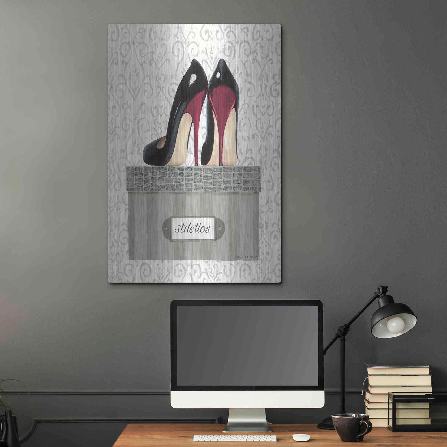 Luxe Metal Art 'Tres Chic IV' by Marco Fabiano, Metal Wall Art,24x36