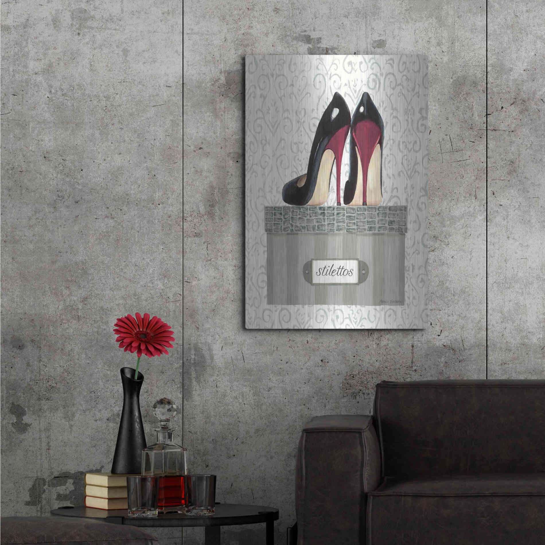 Luxe Metal Art 'Tres Chic IV' by Marco Fabiano, Metal Wall Art,24x36