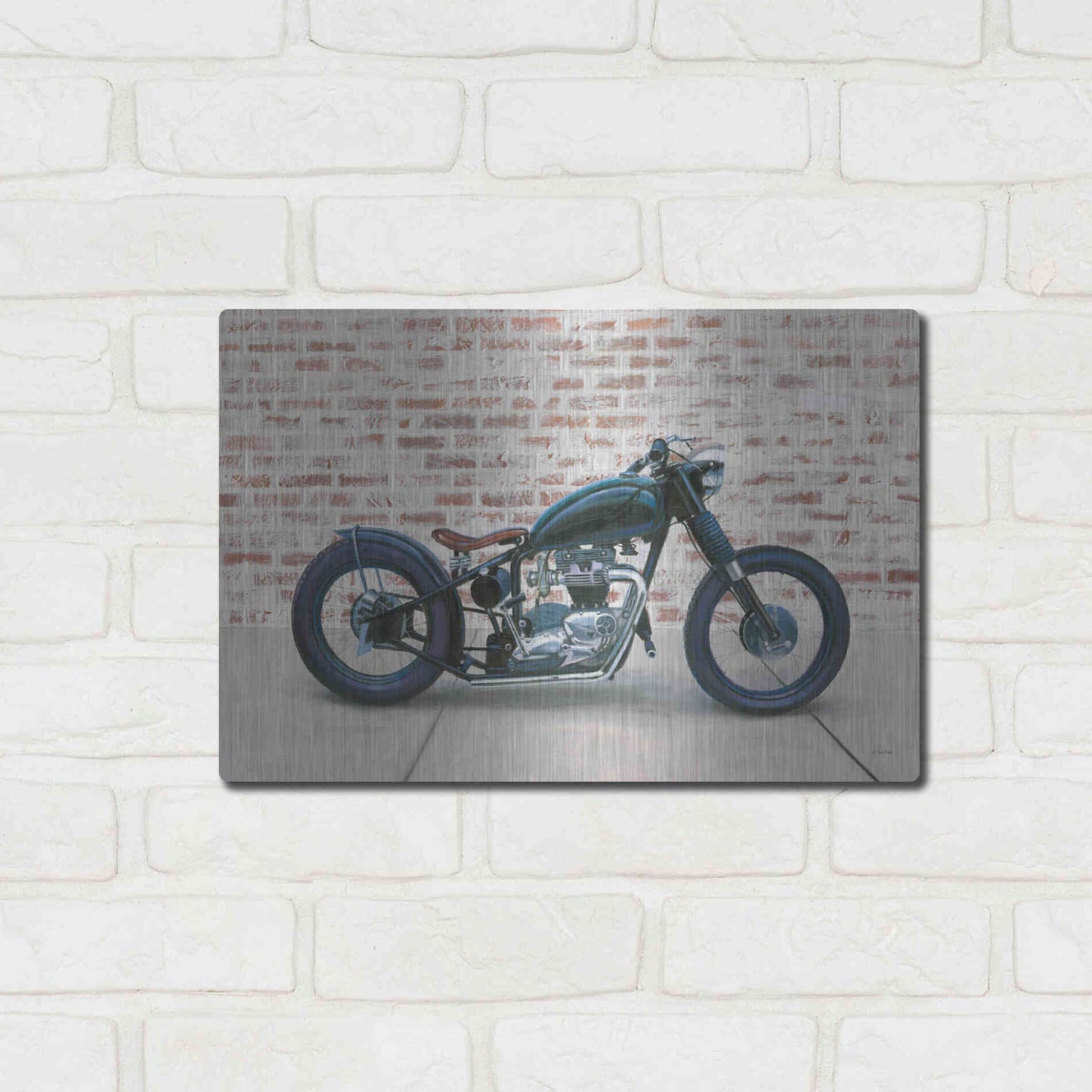 Luxe Metal Art 'Lets Roll I' by James Wiens, Metal Wall Art,16x12
