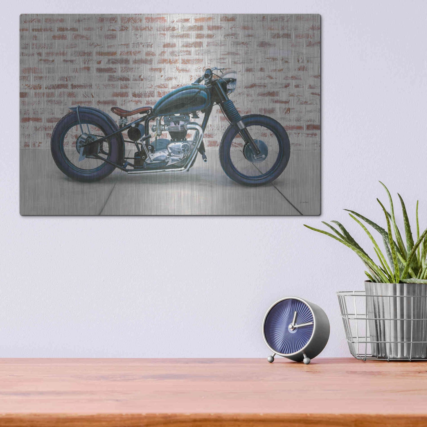 Luxe Metal Art 'Lets Roll I' by James Wiens, Metal Wall Art,16x12