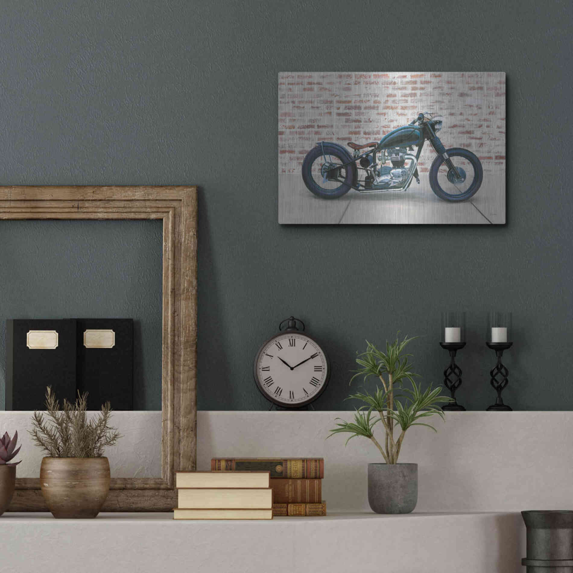 Luxe Metal Art 'Lets Roll I' by James Wiens, Metal Wall Art,16x12