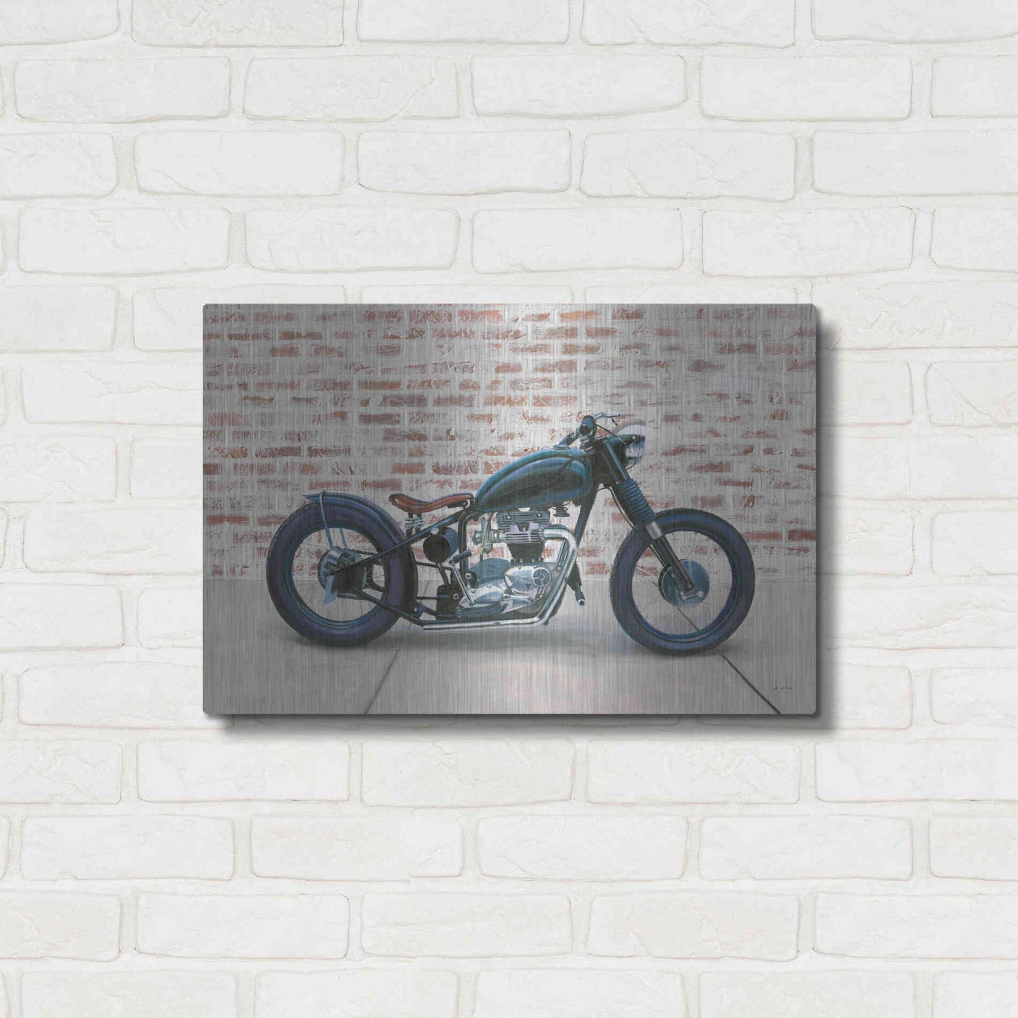 Luxe Metal Art 'Lets Roll I' by James Wiens, Metal Wall Art,24x16