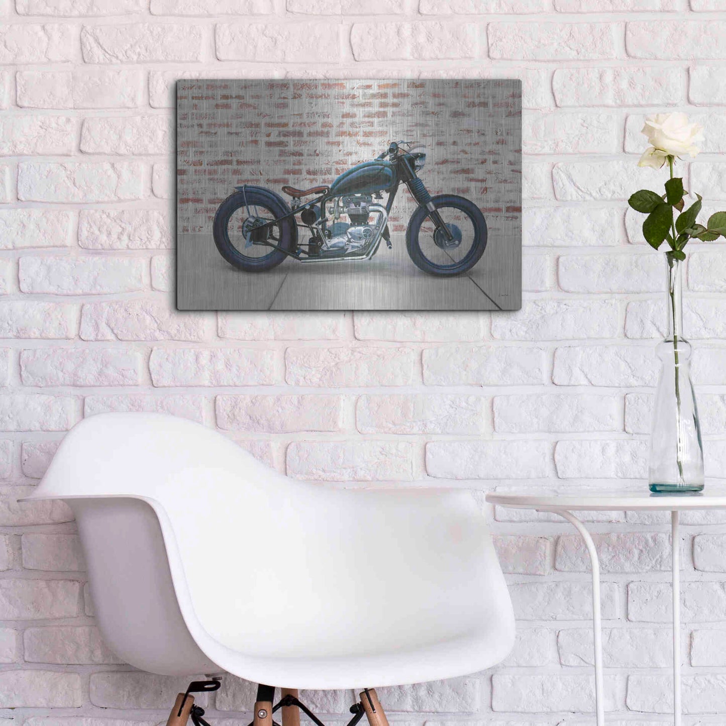 Luxe Metal Art 'Lets Roll I' by James Wiens, Metal Wall Art,24x16