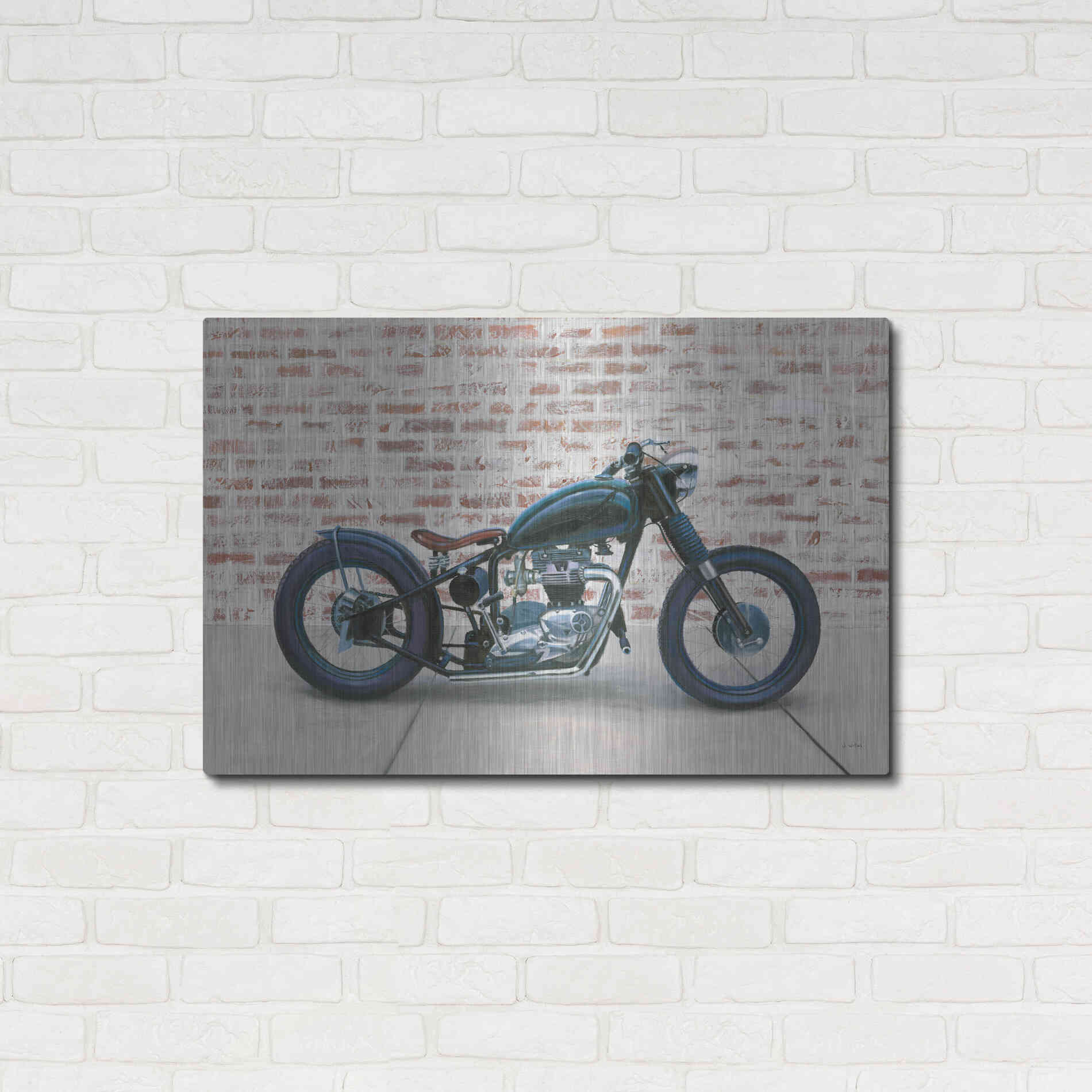 Luxe Metal Art 'Lets Roll I' by James Wiens, Metal Wall Art,36x24