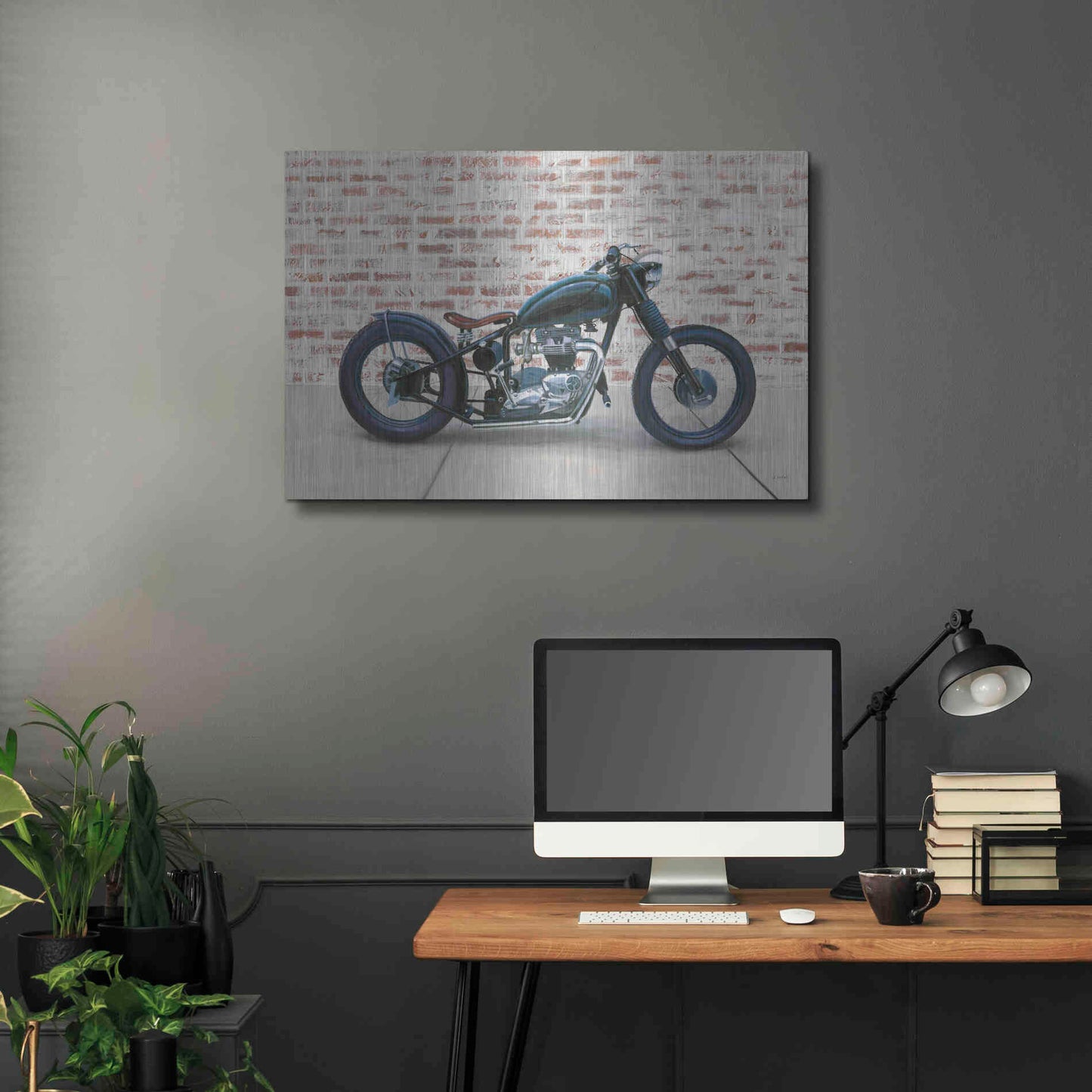 Luxe Metal Art 'Lets Roll I' by James Wiens, Metal Wall Art,36x24