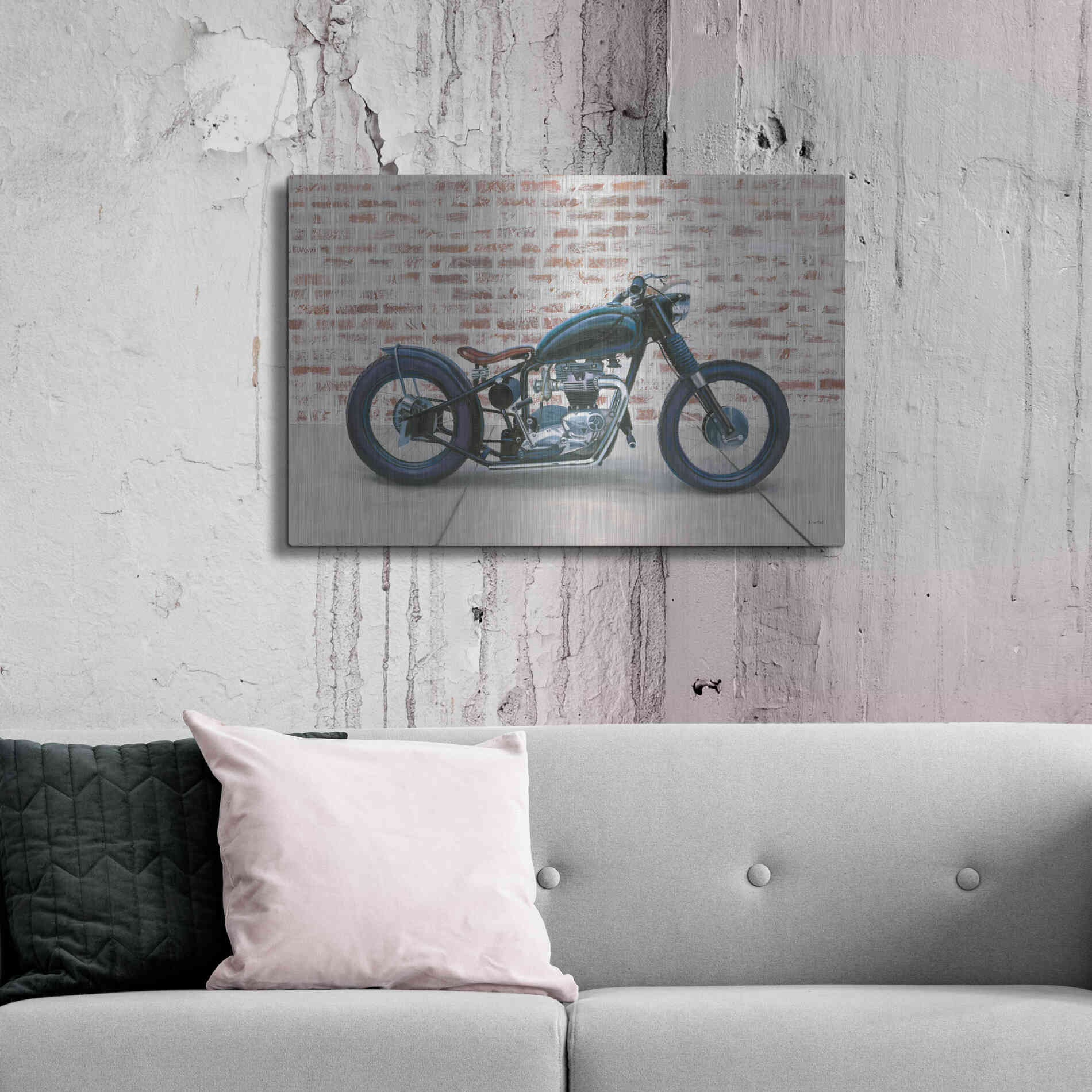 Luxe Metal Art 'Lets Roll I' by James Wiens, Metal Wall Art,36x24