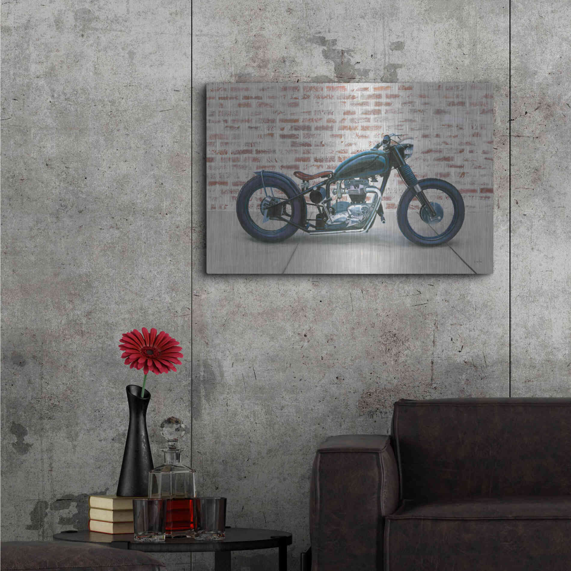Luxe Metal Art 'Lets Roll I' by James Wiens, Metal Wall Art,36x24