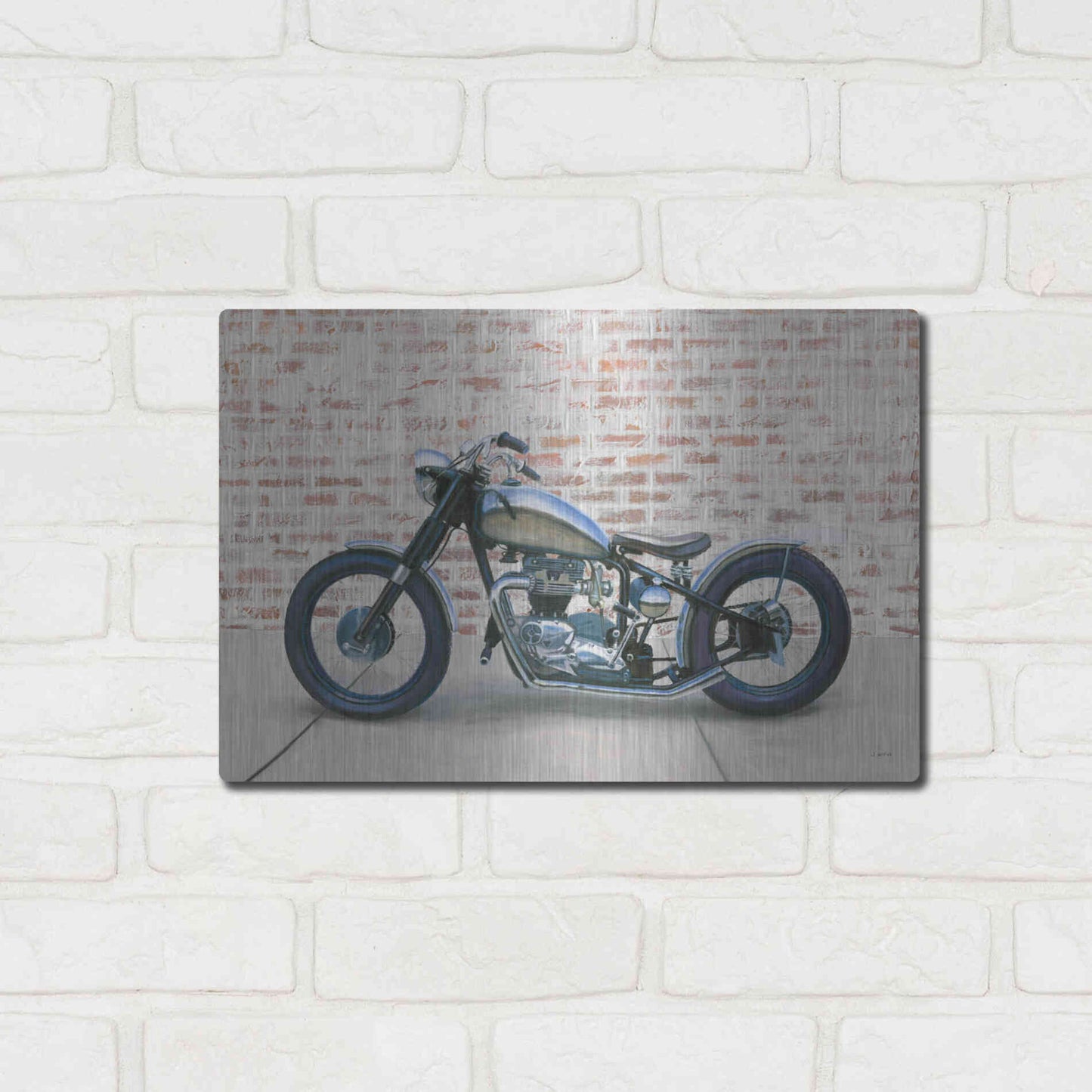 Luxe Metal Art 'Lets Roll II' by James Wiens, Metal Wall Art,16x12