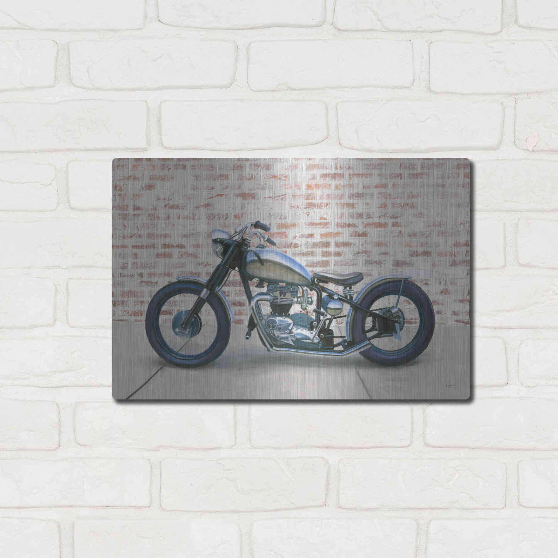 Luxe Metal Art 'Lets Roll II' by James Wiens, Metal Wall Art,16x12