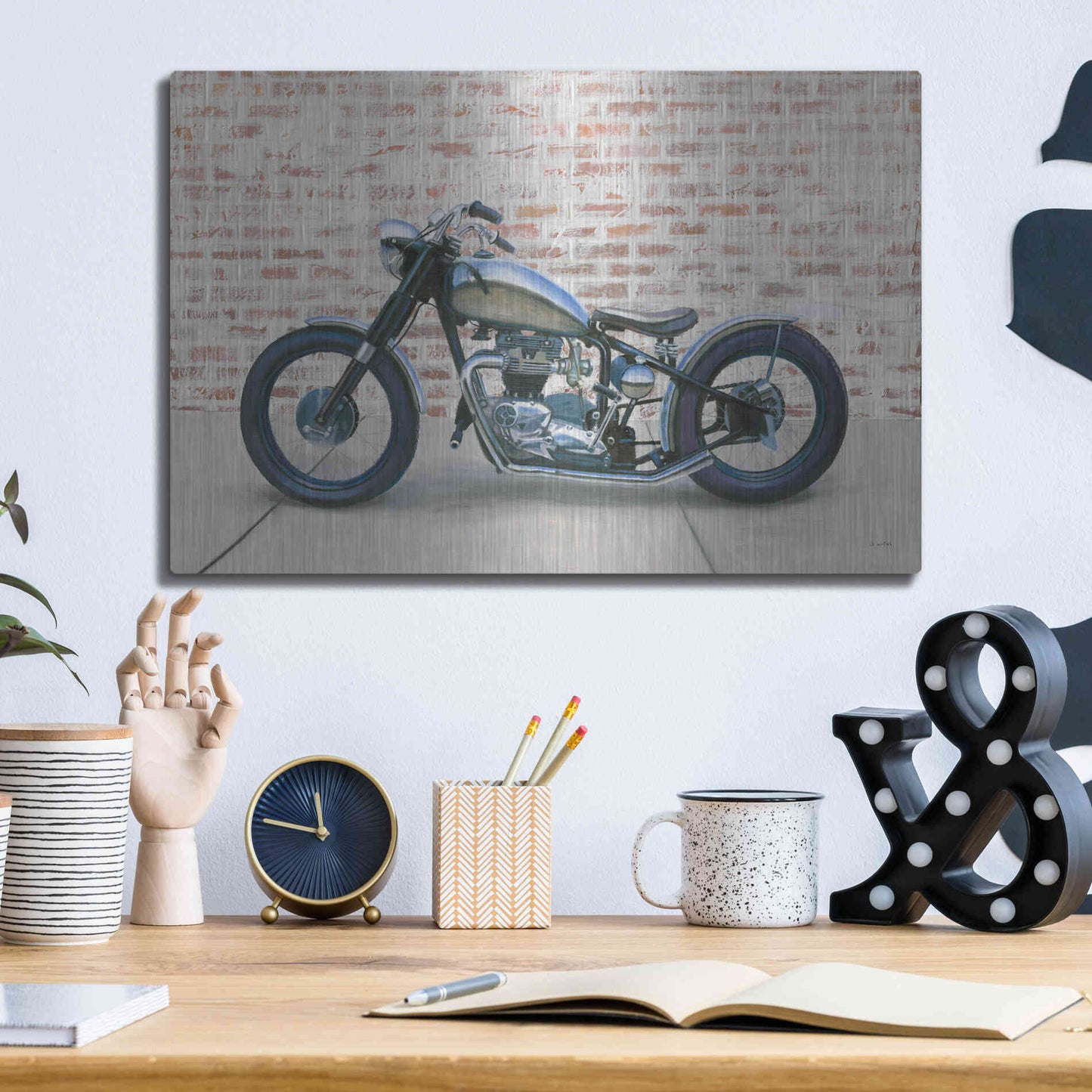 Luxe Metal Art 'Lets Roll II' by James Wiens, Metal Wall Art,16x12