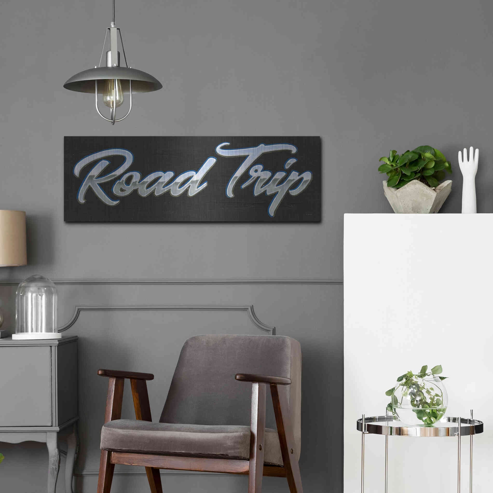 Luxe Metal Art 'Lets Roll IV' by James Wiens, Metal Wall Art,36x12