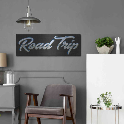 Luxe Metal Art 'Lets Roll IV' by James Wiens, Metal Wall Art,36x12