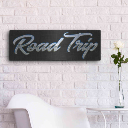 Luxe Metal Art 'Lets Roll IV' by James Wiens, Metal Wall Art,36x12