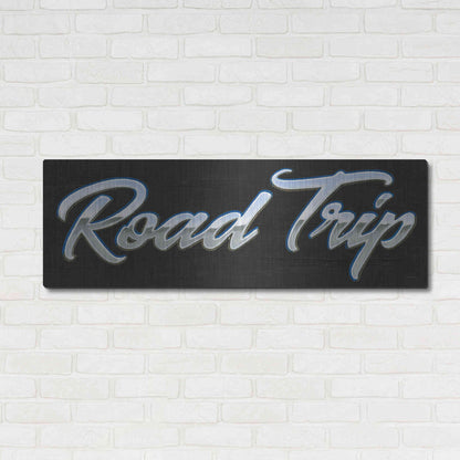 Luxe Metal Art 'Lets Roll IV' by James Wiens, Metal Wall Art,48x16