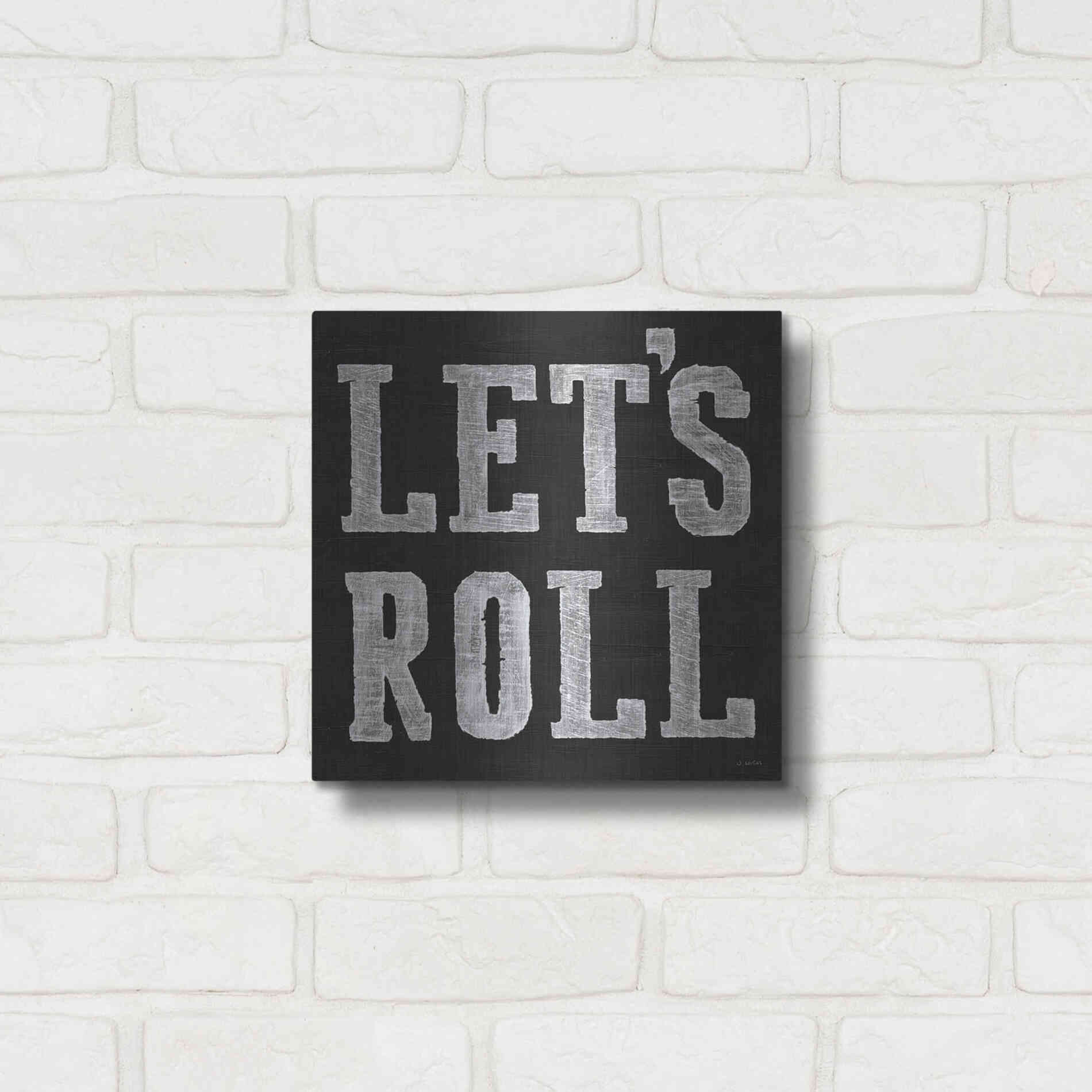 Luxe Metal Art 'Lets Roll V' by James Wiens, Metal Wall Art,12x12