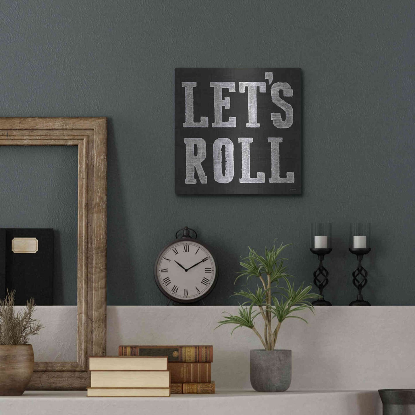 Luxe Metal Art 'Lets Roll V' by James Wiens, Metal Wall Art,12x12