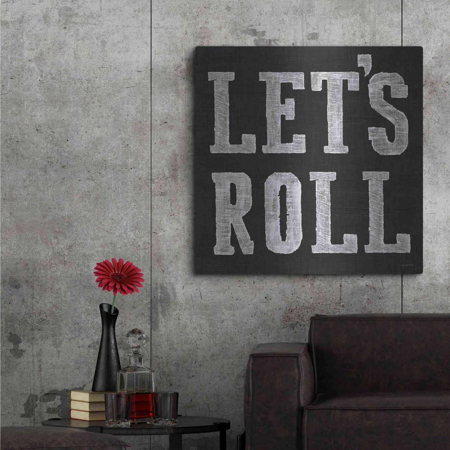 Luxe Metal Art 'Lets Roll V' by James Wiens, Metal Wall Art,36x36