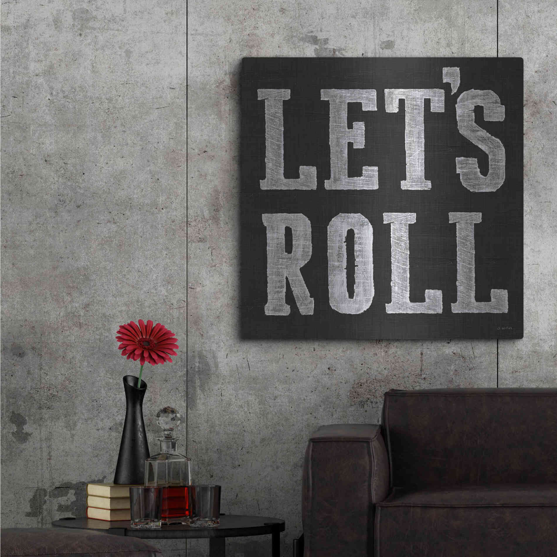 Luxe Metal Art 'Lets Roll V' by James Wiens, Metal Wall Art,36x36
