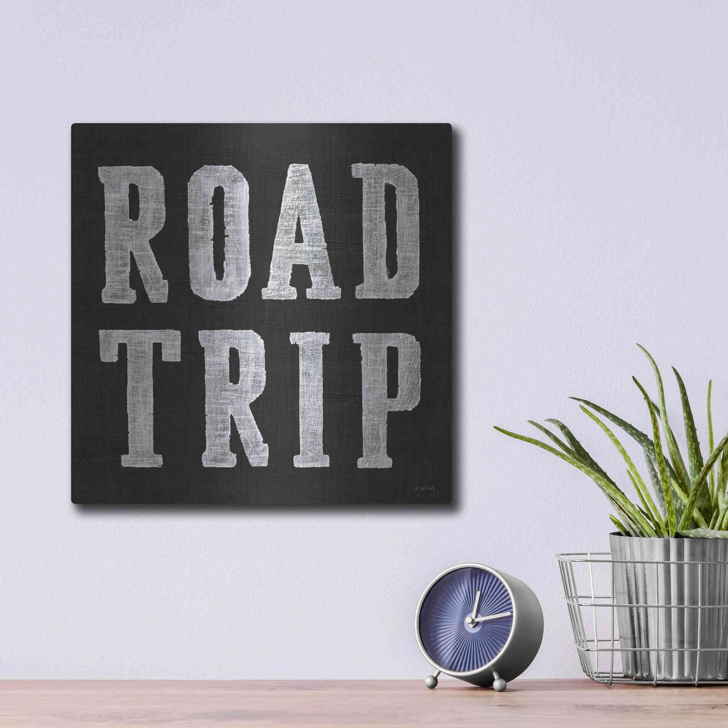 Luxe Metal Art 'Lets Roll VI' by James Wiens, Metal Wall Art,12x12