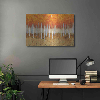 Luxe Metal Art 'Autumn Birches' by James Wiens, Metal Wall Art,36x24