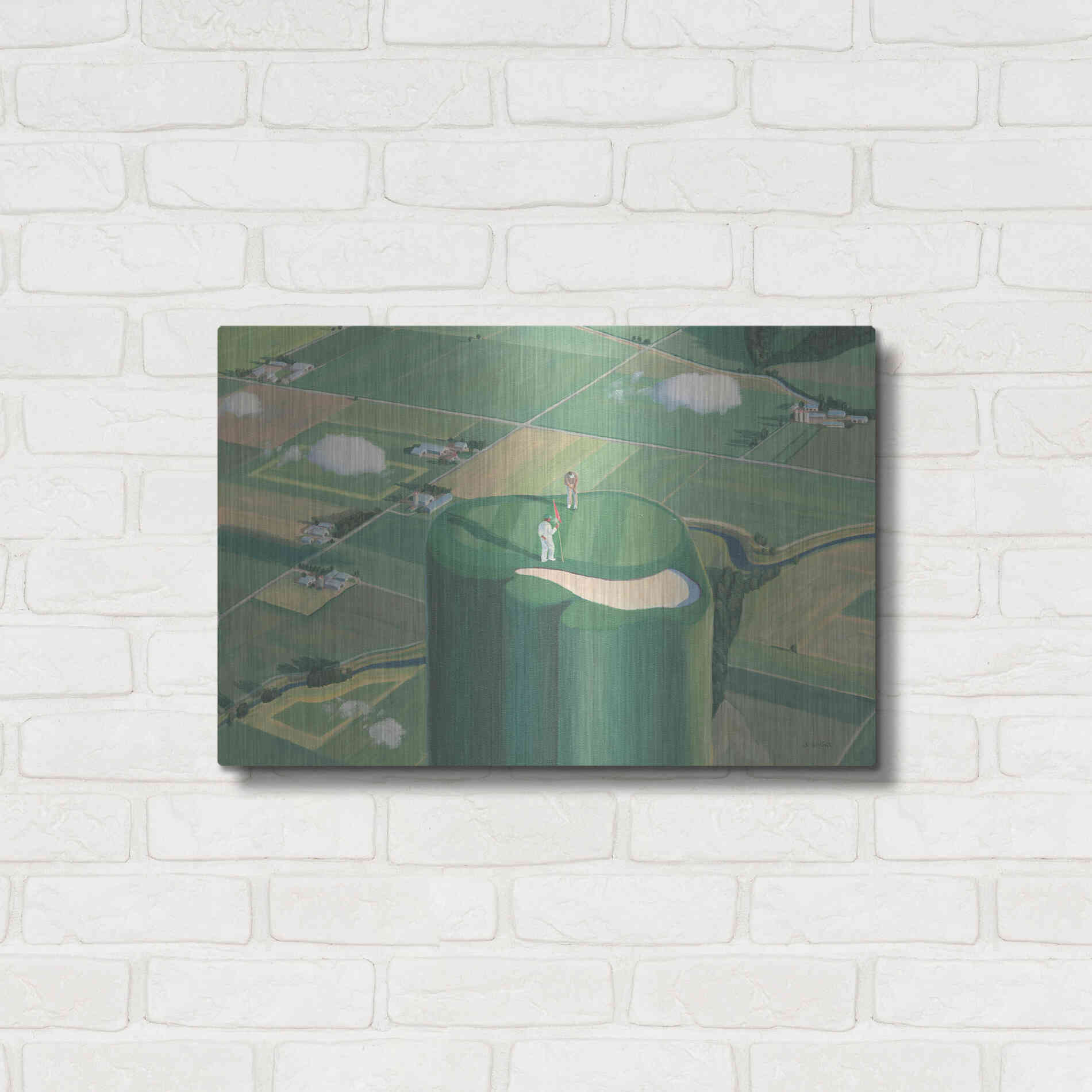 Luxe Metal Art 'Tee it Up' by James Wiens, Metal Wall Art,24x16