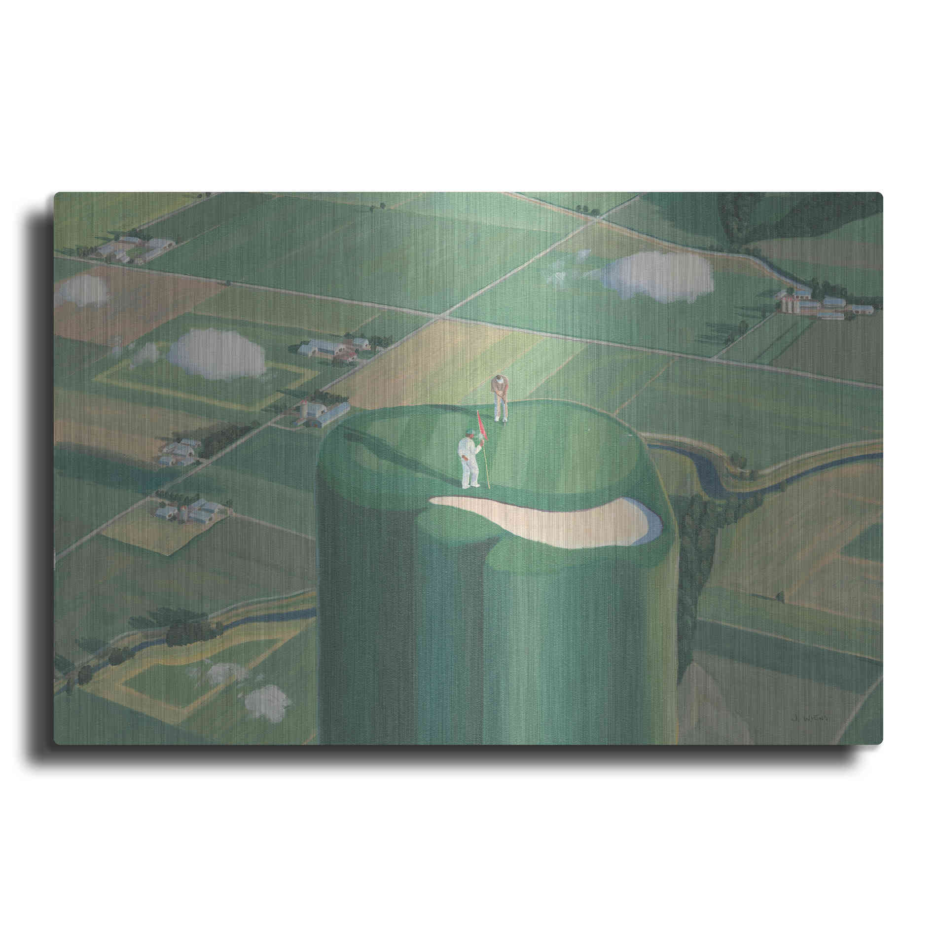 Luxe Metal Art 'Tee it Up' by James Wiens, Metal Wall Art