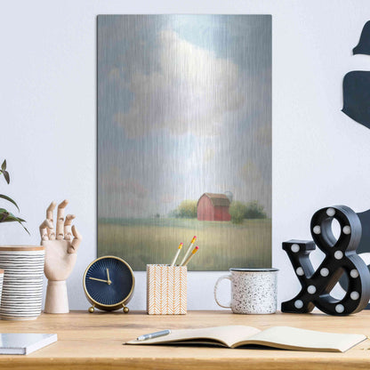 Luxe Metal Art 'Pleasant Pastures' by James Wiens, Metal Wall Art,12x16