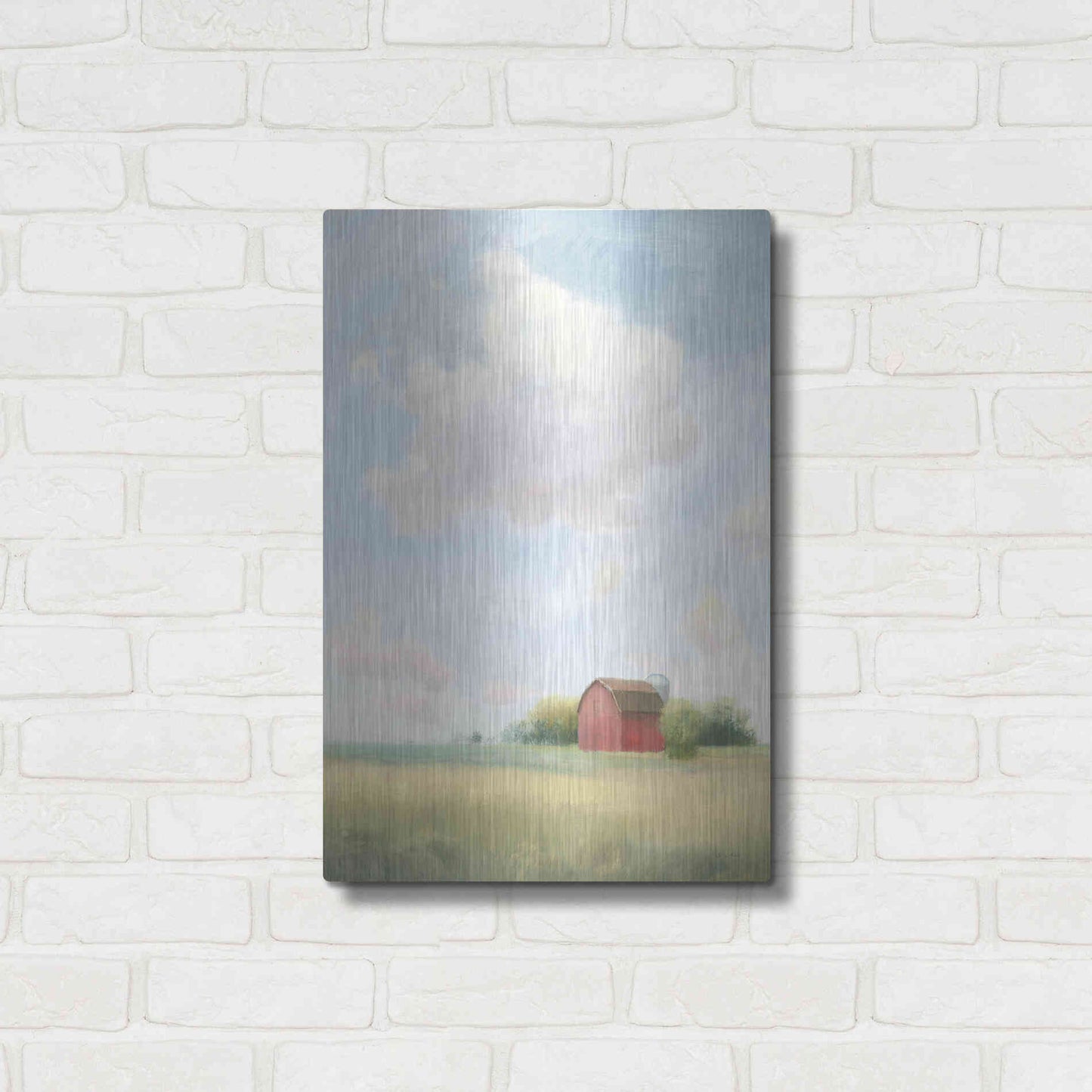 Luxe Metal Art 'Pleasant Pastures' by James Wiens, Metal Wall Art,16x24