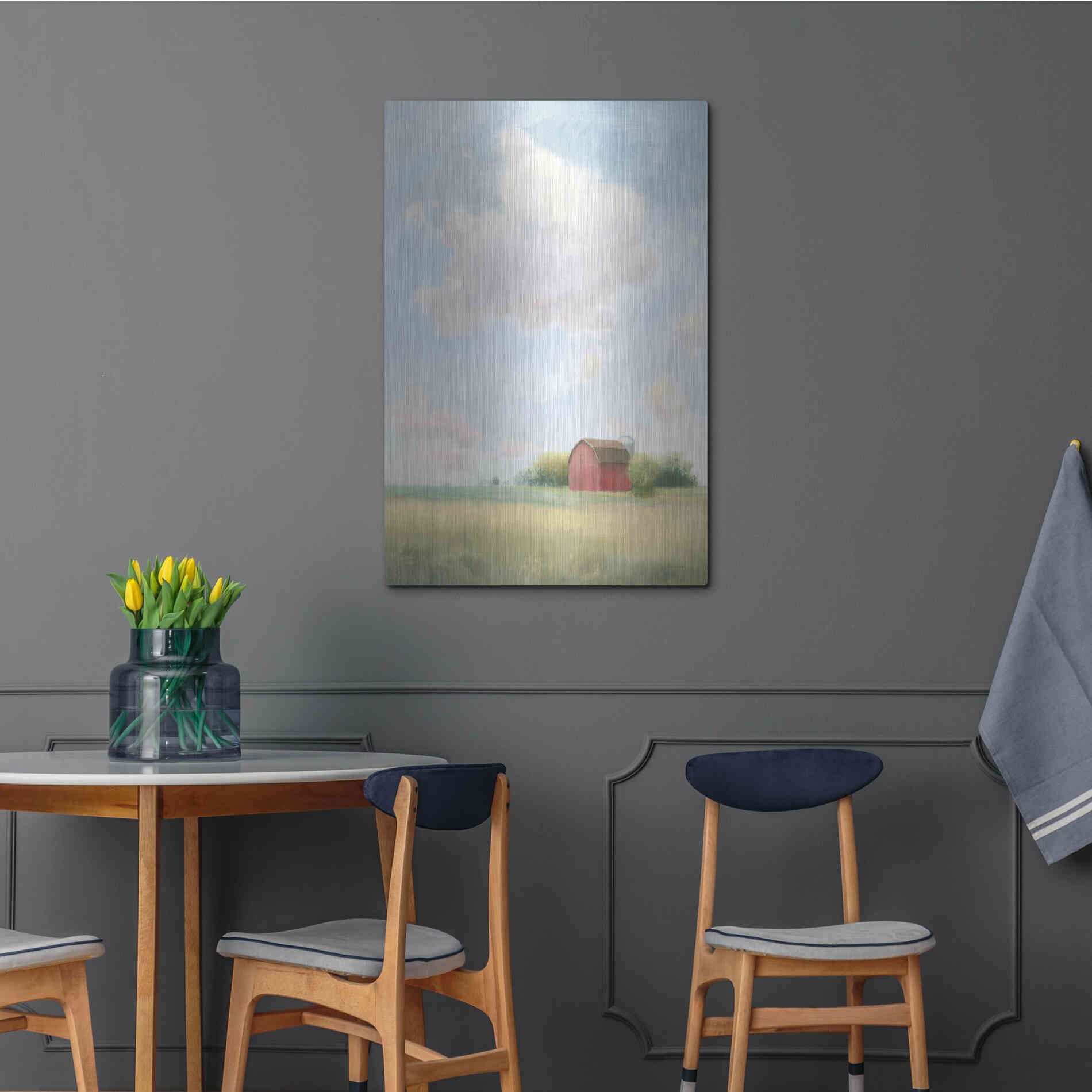 Luxe Metal Art 'Pleasant Pastures' by James Wiens, Metal Wall Art,24x36