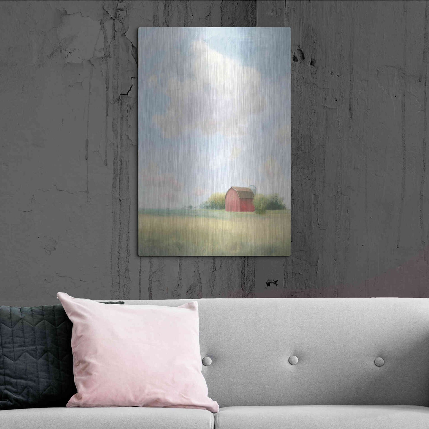 Luxe Metal Art 'Pleasant Pastures' by James Wiens, Metal Wall Art,24x36