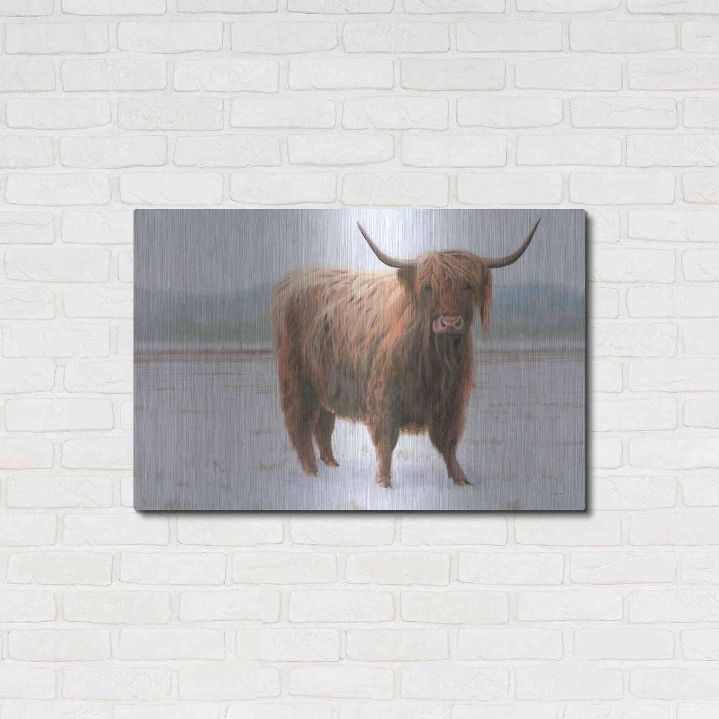Luxe Metal Art 'King of the Highland Fields' by James Wiens, Metal Wall Art,36x24