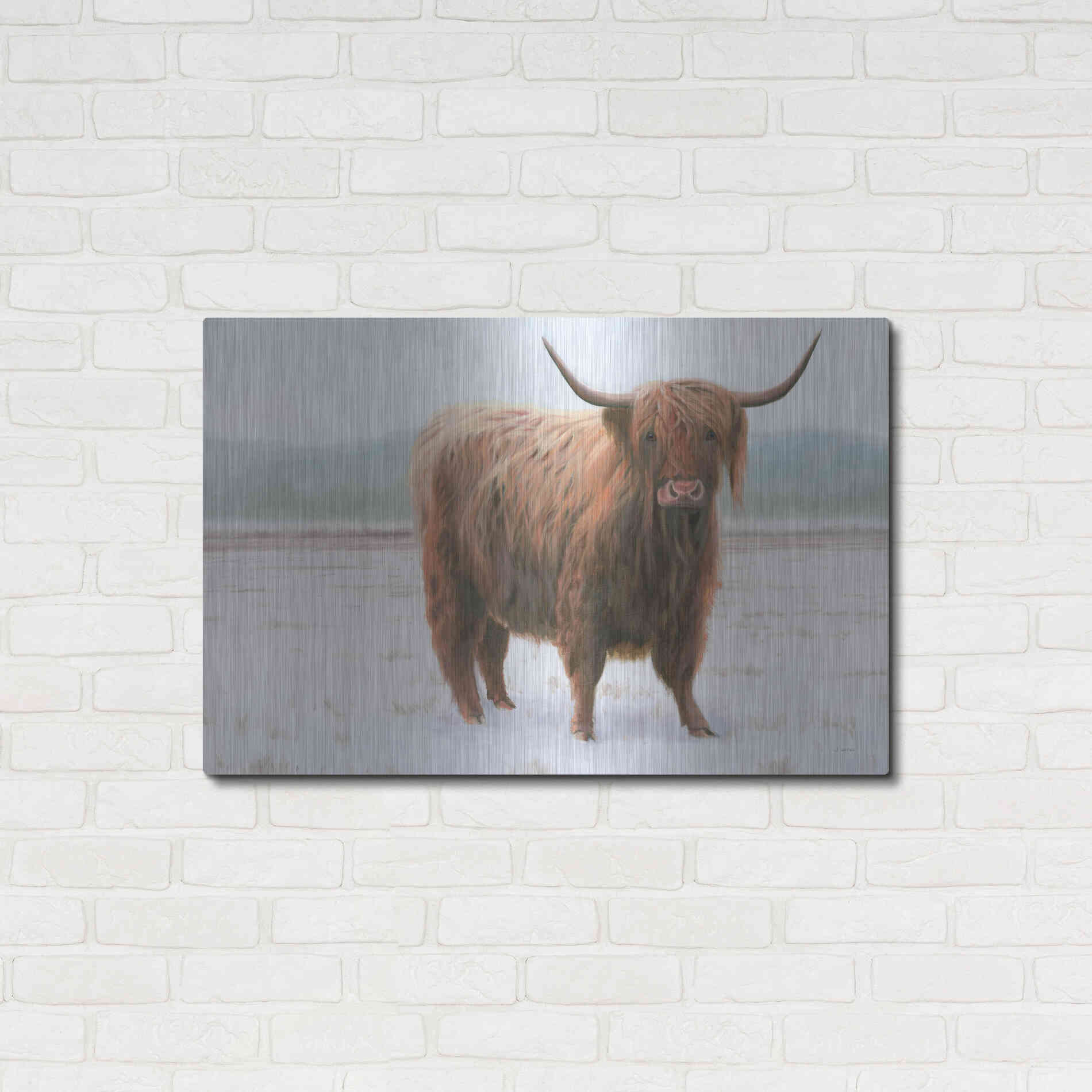 Luxe Metal Art 'King of the Highland Fields' by James Wiens, Metal Wall Art,36x24