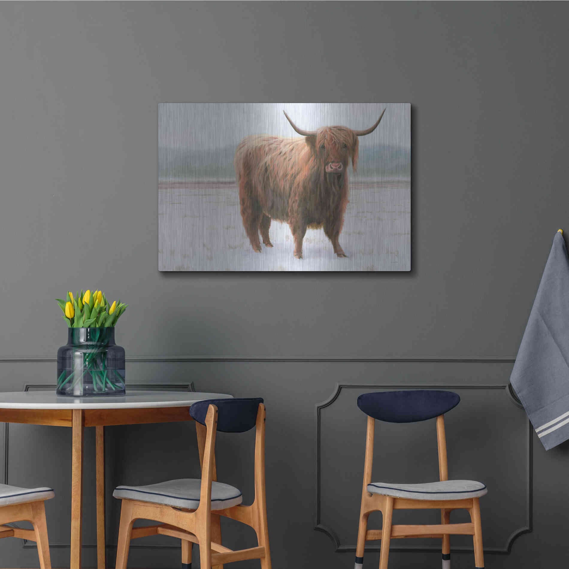 Luxe Metal Art 'King of the Highland Fields' by James Wiens, Metal Wall Art,36x24