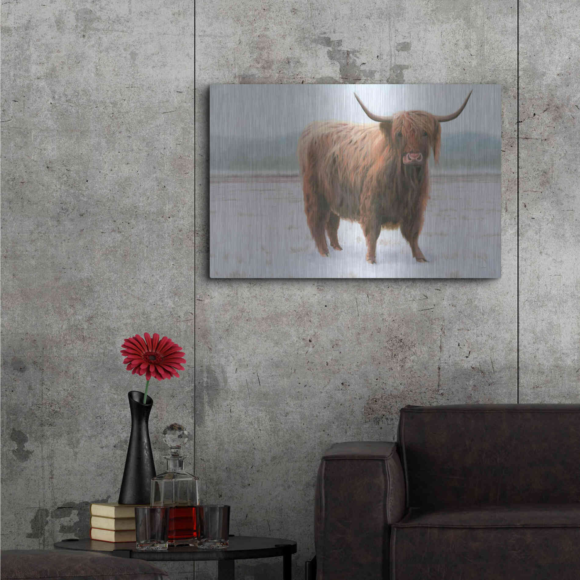 Luxe Metal Art 'King of the Highland Fields' by James Wiens, Metal Wall Art,36x24