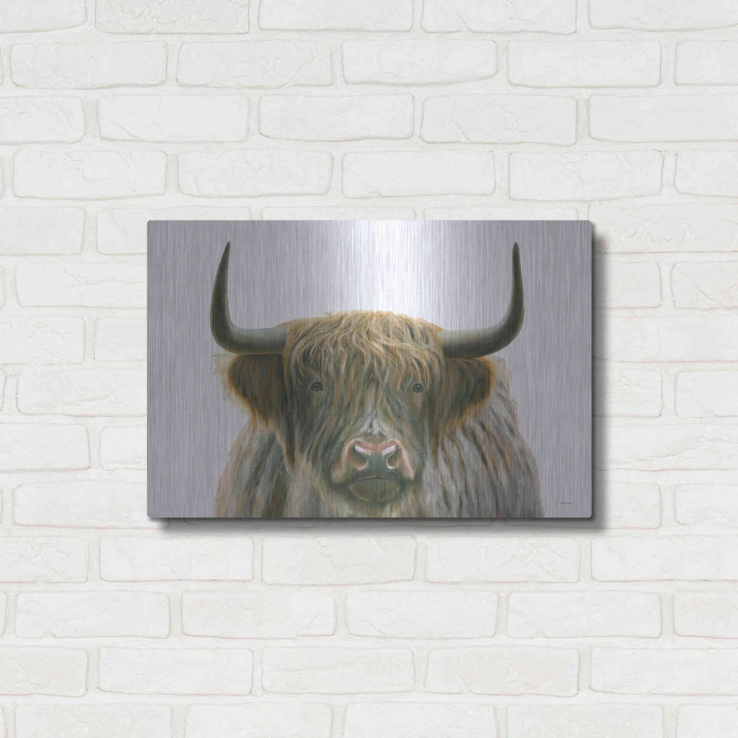 Luxe Metal Art 'Highlander' by James Wiens, Metal Wall Art,24x16
