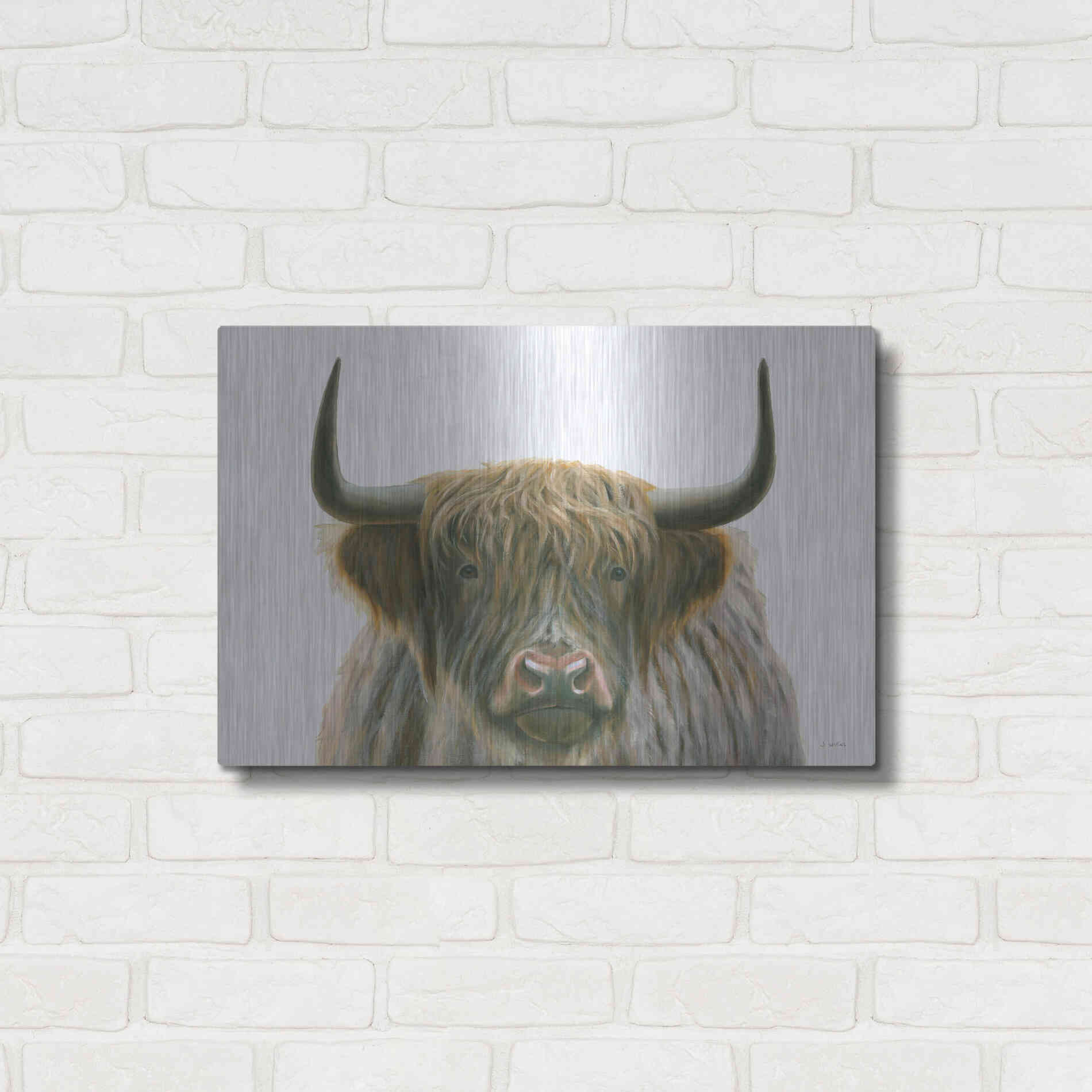 Luxe Metal Art 'Highlander' by James Wiens, Metal Wall Art,24x16