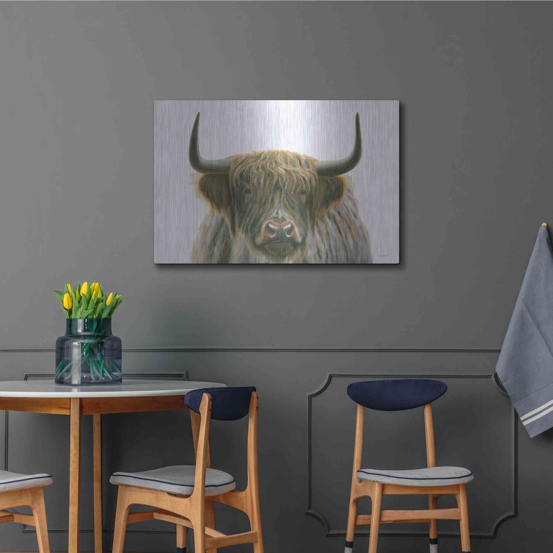 Luxe Metal Art 'Highlander' by James Wiens, Metal Wall Art,36x24
