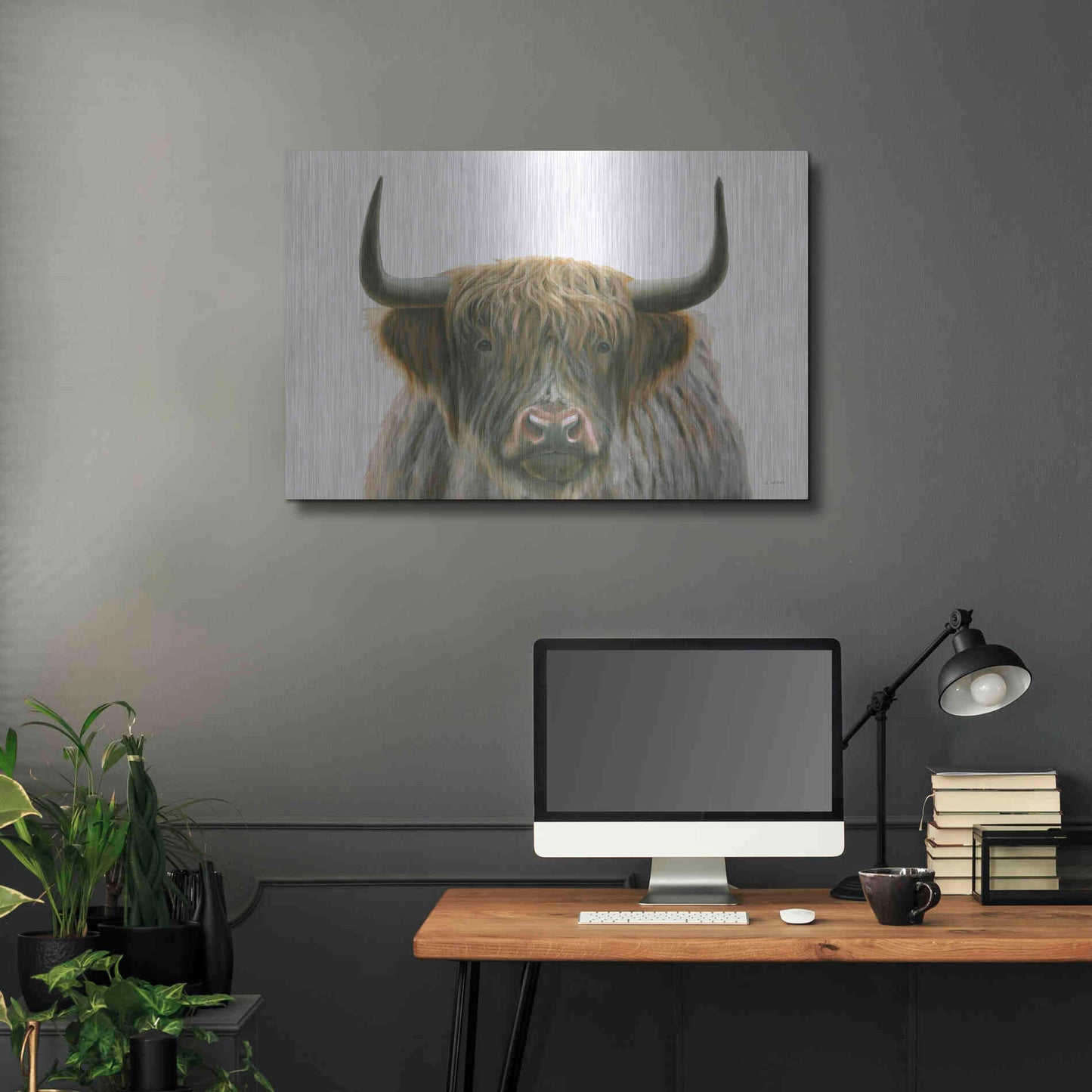 Luxe Metal Art 'Highlander' by James Wiens, Metal Wall Art,36x24