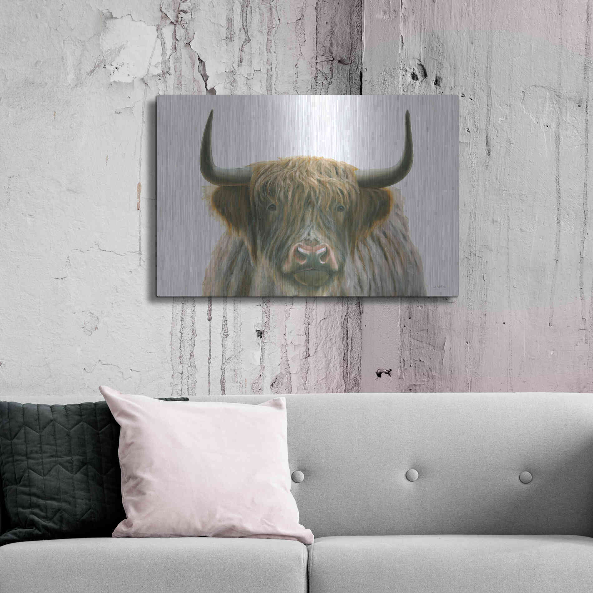 Luxe Metal Art 'Highlander' by James Wiens, Metal Wall Art,36x24