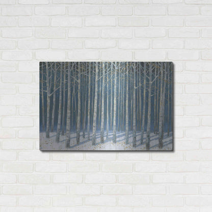 Luxe Metal Art 'Shimmering Birches' by James Wiens, Metal Wall Art,36x24