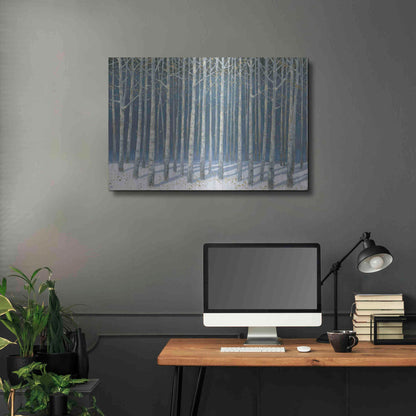 Luxe Metal Art 'Shimmering Birches' by James Wiens, Metal Wall Art,36x24