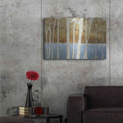Luxe Metal Art 'Lakeside Birches' by James Wiens, Metal Wall Art,36x24